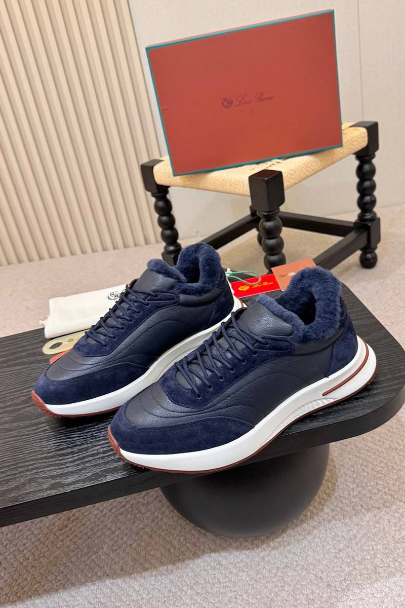 Loro Piana Кроссовки с мехом Week End Walk Evo premium
