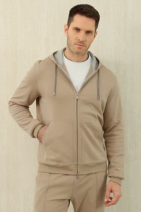 Кофта на молнии Premium - Beige 