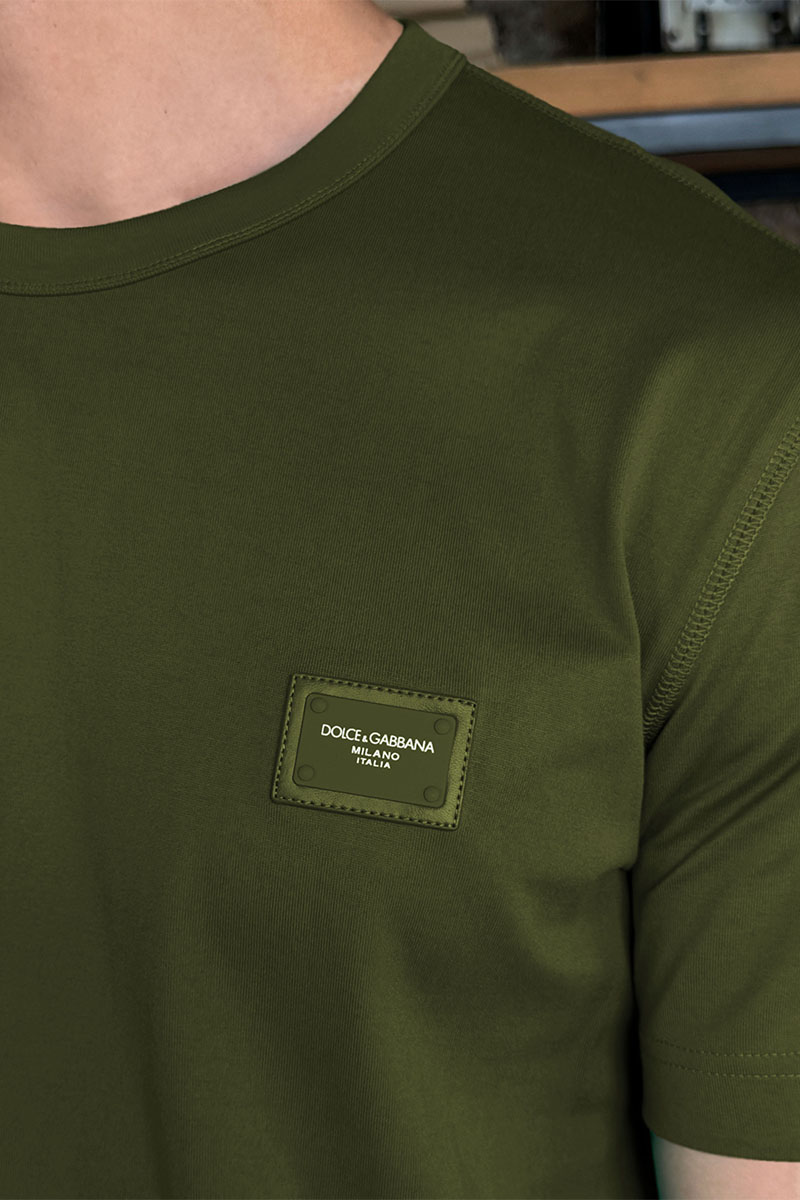 Dоlсе & Gаbbаnа Мужская футболка Premium - Military Green