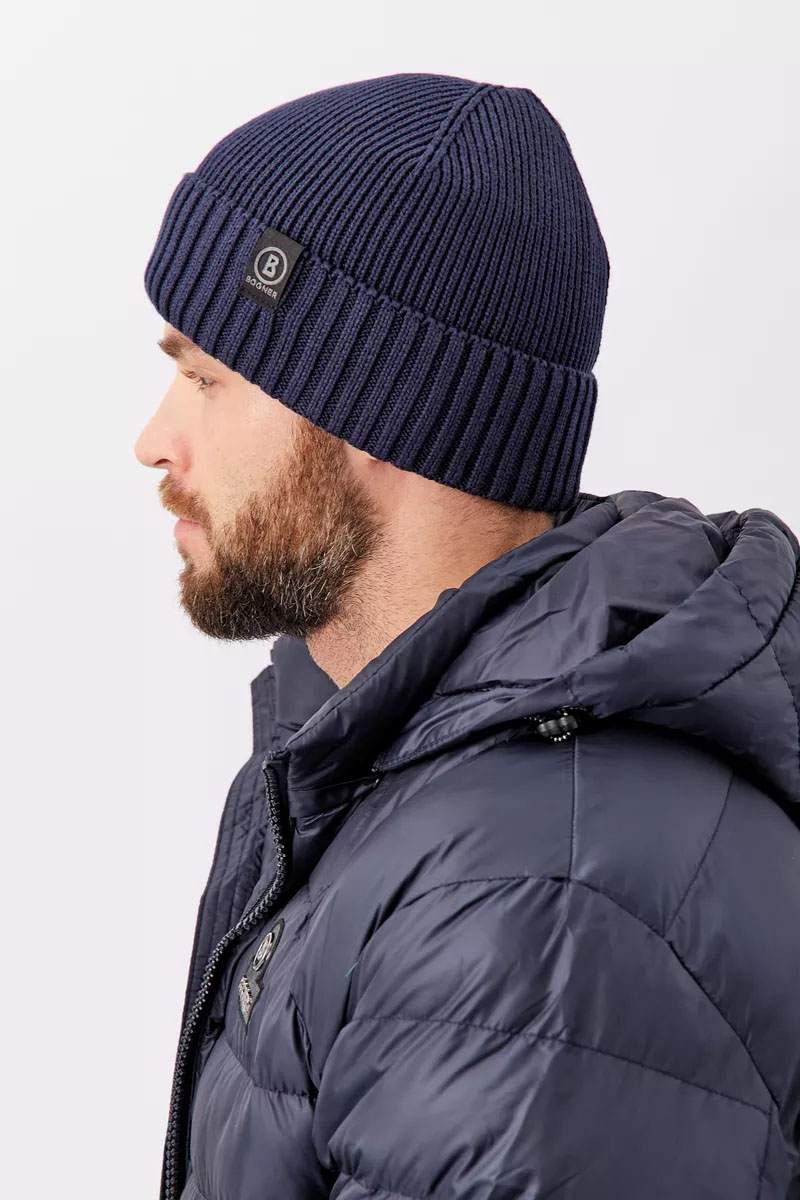 Bogner Шапка на флисе ribbed - Navy 