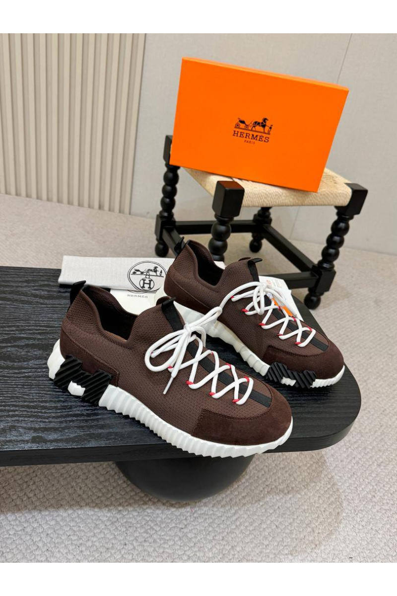 Hermes Текстильные кроссовки lift slip-on