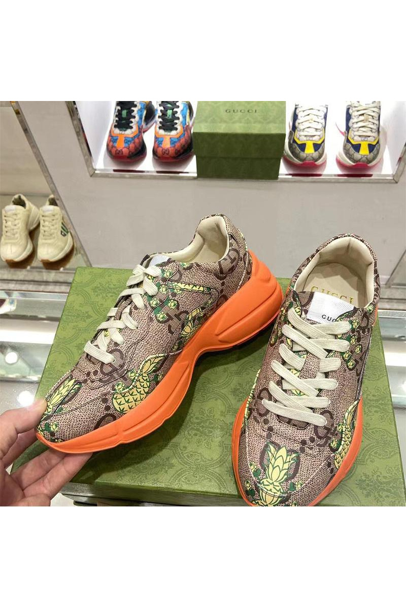 Gucci Женские кроссовки GG Rhyton "Pineapple"