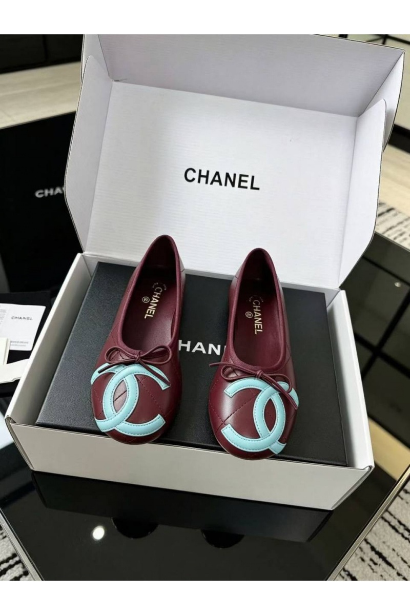 Chаnеl Женские кожаные балетки Ballerines premium