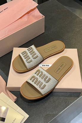 Женские кожаные шлёпанцы Premium - Brown