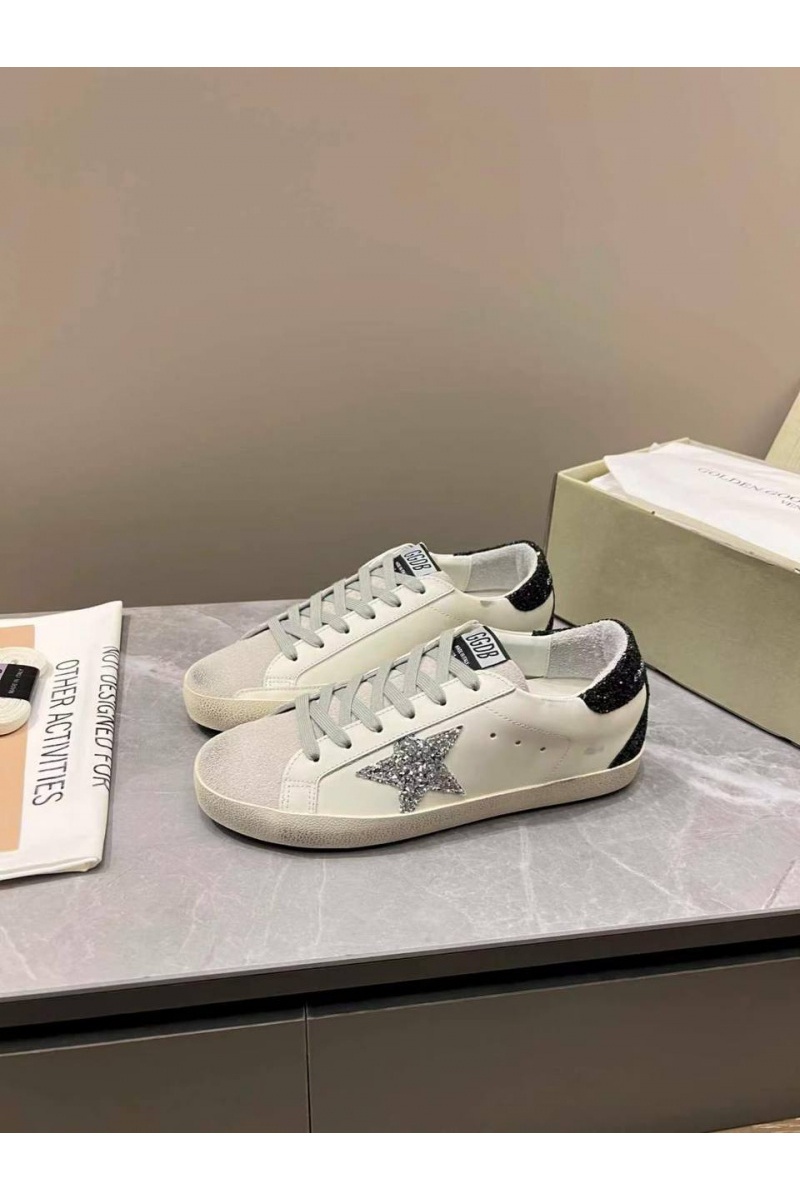 Designer Clothing Женские кожаные кроссовки Golden Goose Super Star premium