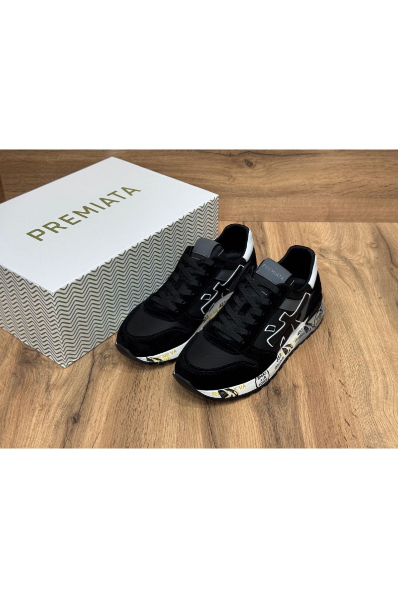 Premiata Мужские чёрные кроссовки Mick 