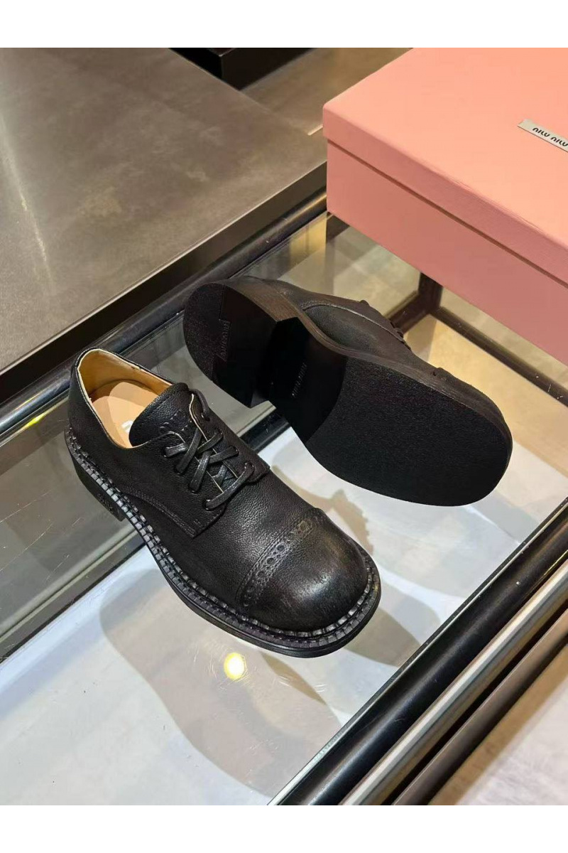 MIU MIU Женские кожаные ботинки дерби 