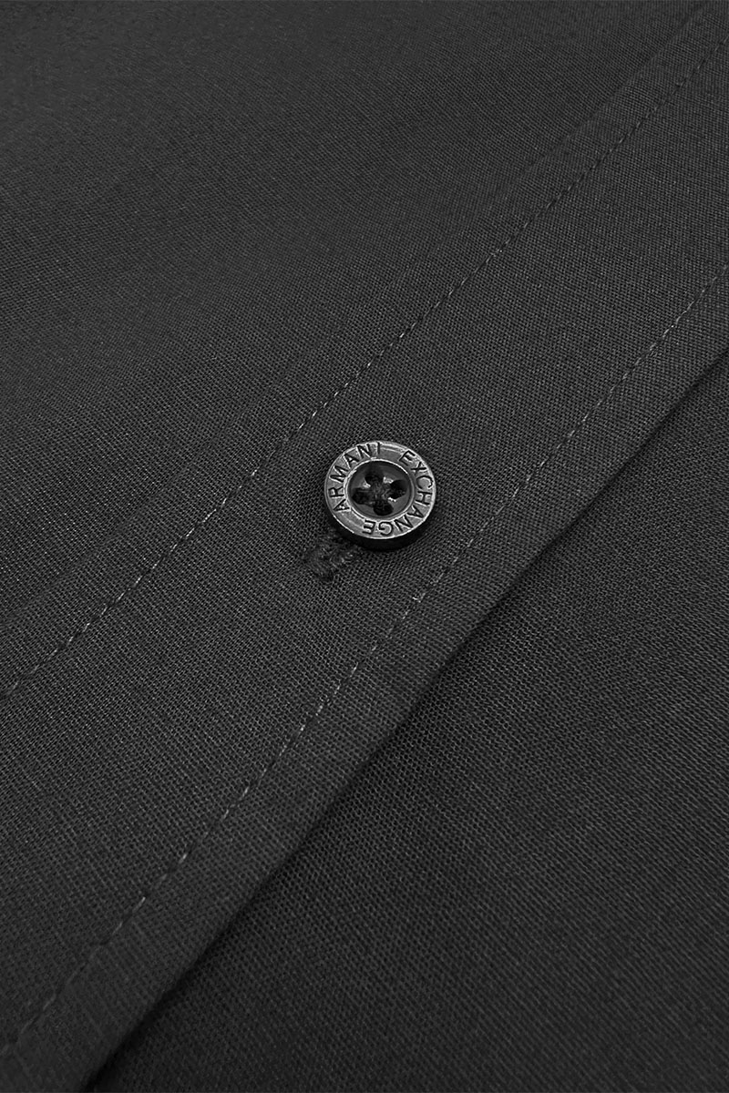 Emporio Armani EA7 Мужская чёрная рубашка 