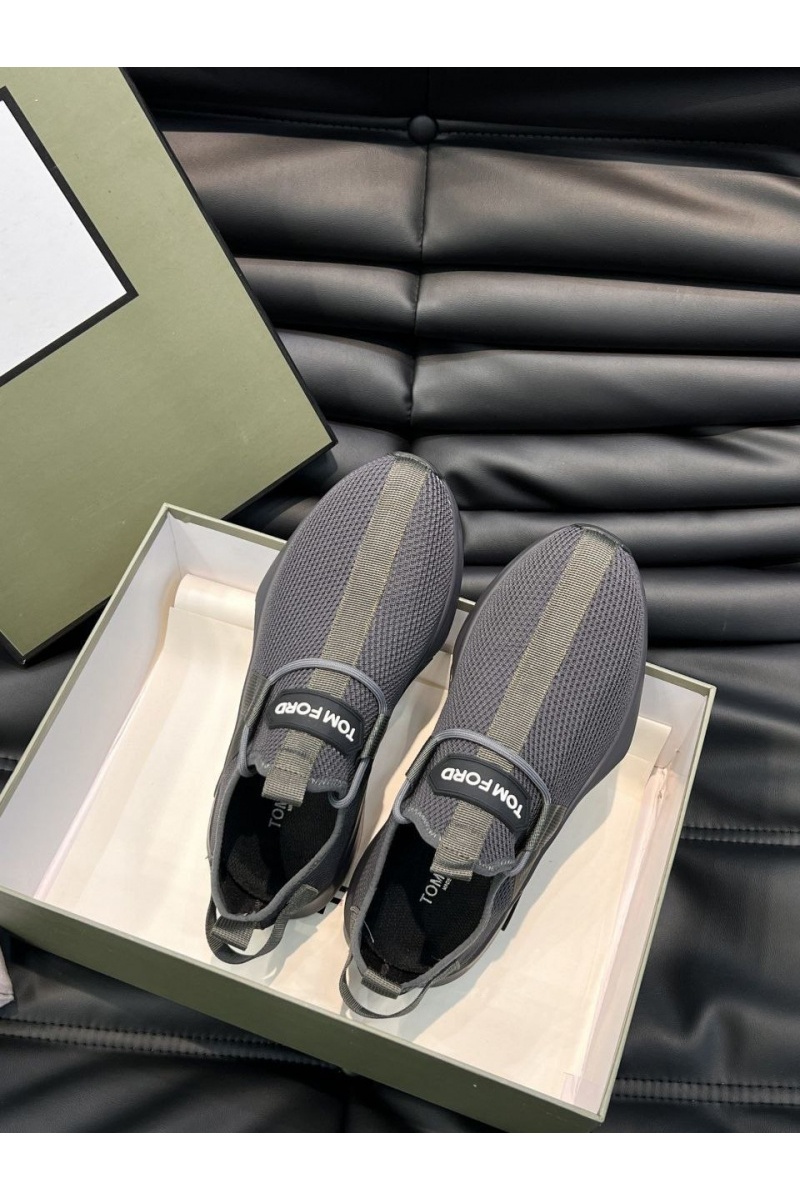 Tom Ford Мужские кроссовки серого цвета