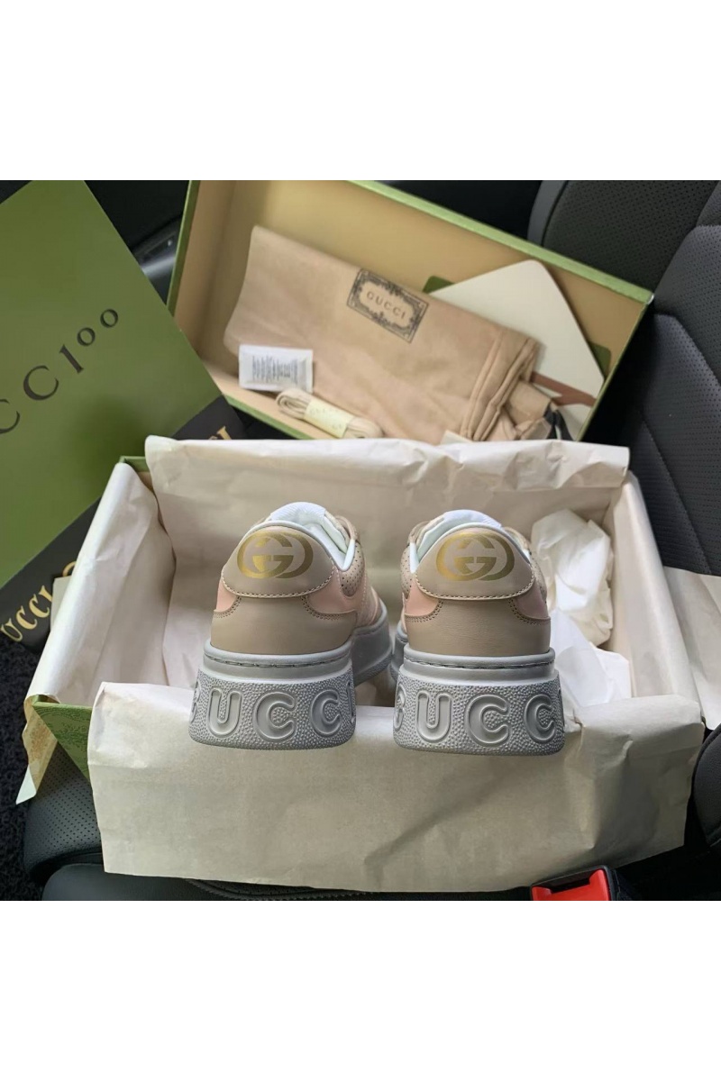 Gucci Женские кроссовки GG Chunky B - Beige / Grey