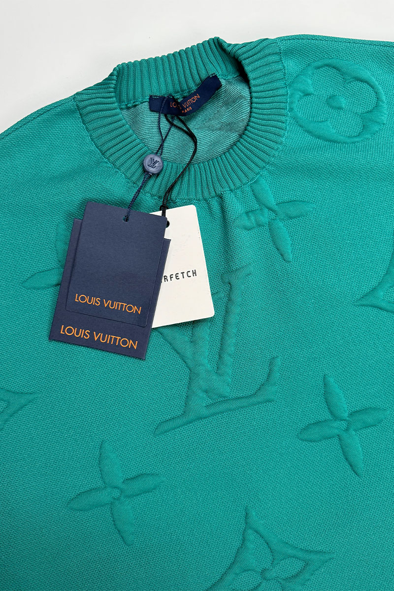 Lоuis Vuittоn Оверсайз футболка Embossed Monogram - Green