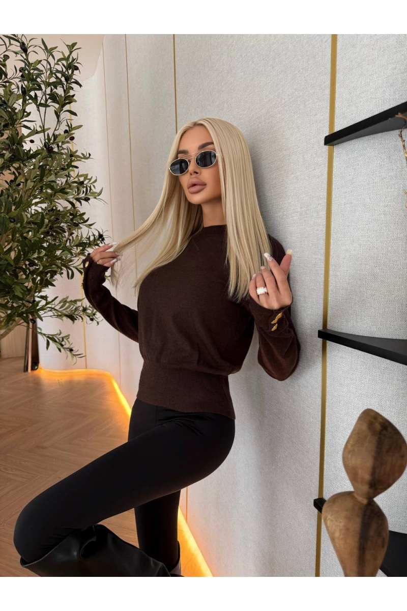 Schiaparelli Женский трикотажный свитер Premium - Coffee
