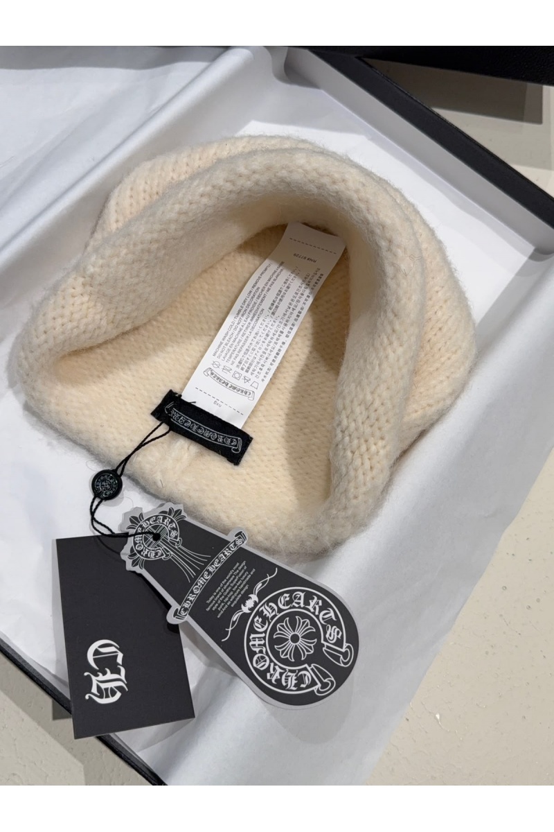Chrome Hearts Шапка белого цвета 