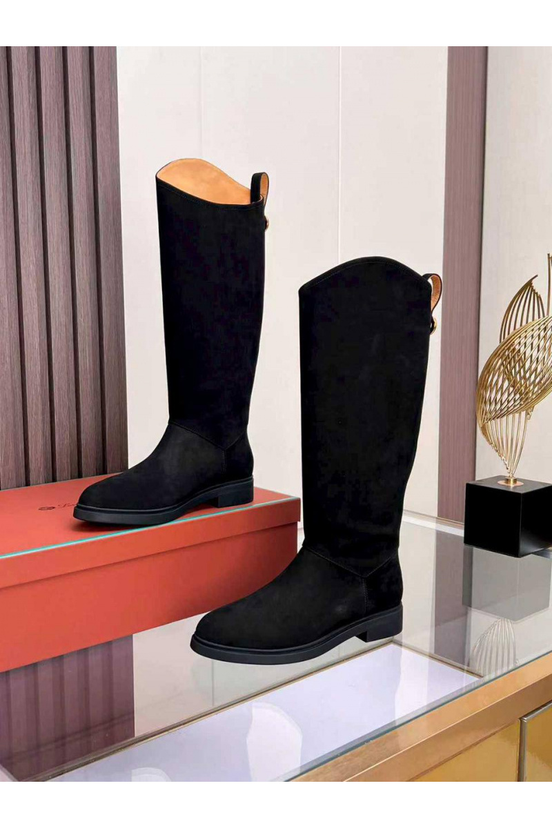Loro Piana Женские замшевые сапоги premium - Black