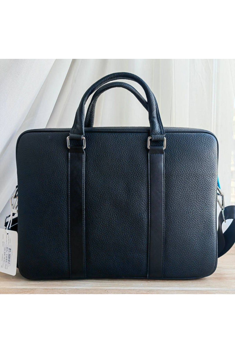 Prada Мужская кожаная сумка 38x28 см - Black