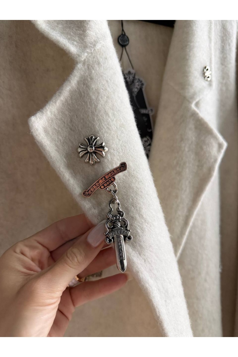 Chrome Hearts Женское шерстяное пальто premium