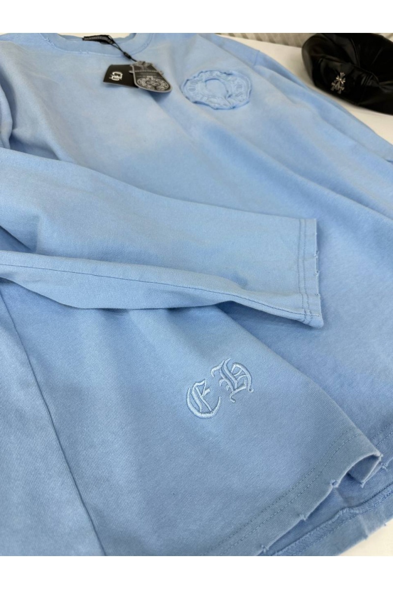 Chrome Hearts Женский лонгслив голубого цвета 