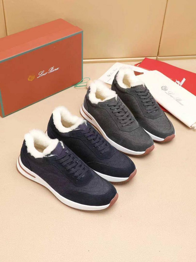 Loro Piana Кроссовки с мехом Week End Walk Evo 