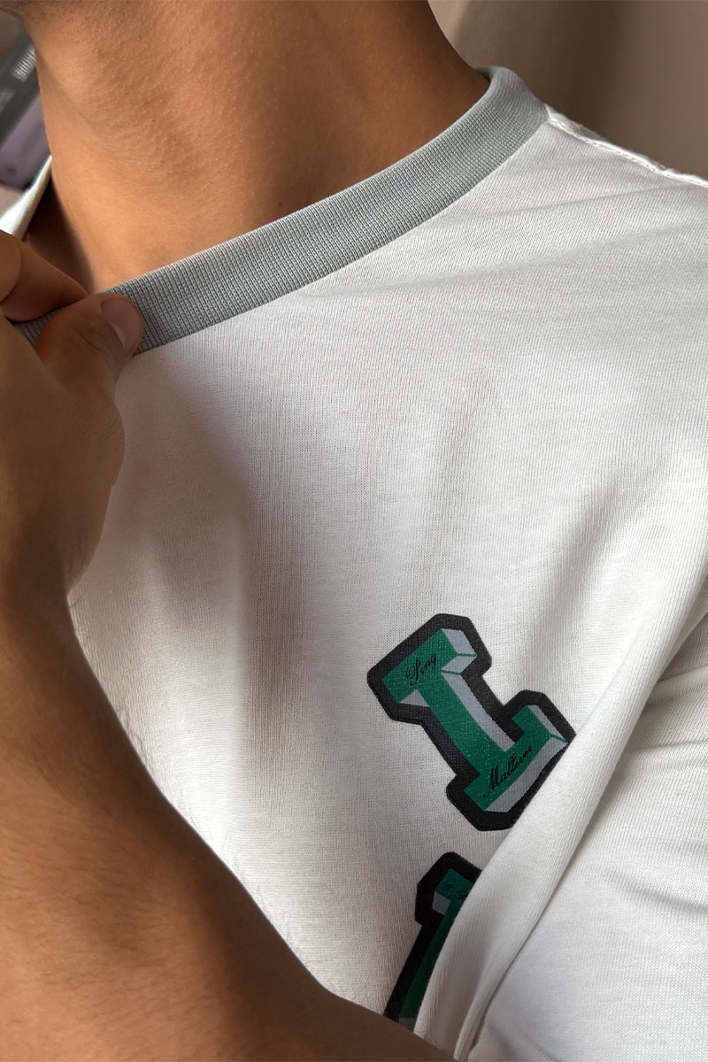 Lоuis Vuittоn Брендовая оверсайз футболка белого цвета