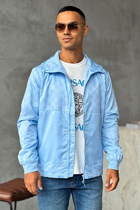 Ветровка голубого цвета Damier Spread Windbreaker