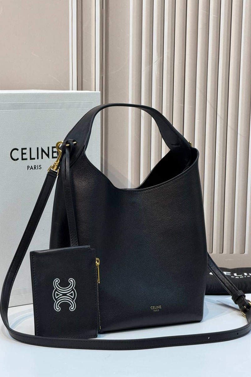 Celine Кожаная сумка Small Hobo premium 18x31x6 см