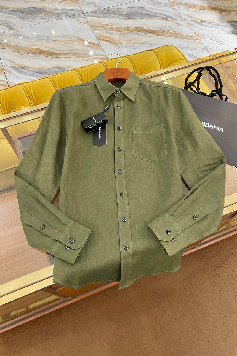 Dоlсе & Gаbbаnа Льняная рубашка Premium - Khaki