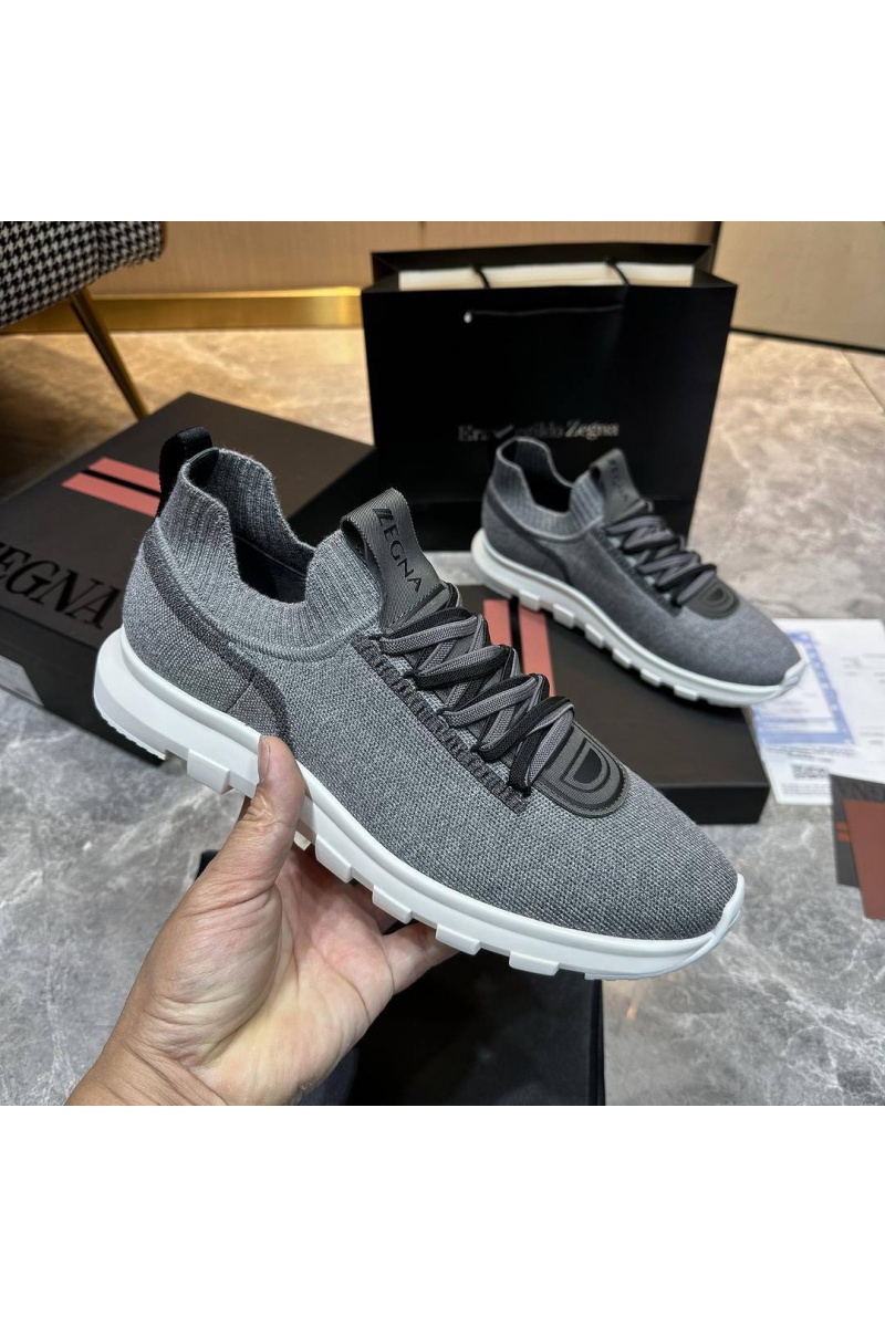 Zegna Мужские текстильные кроссовки 