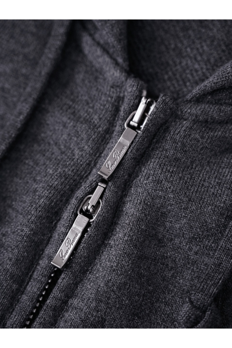 Loro Piana Серая кофта на молнии premium