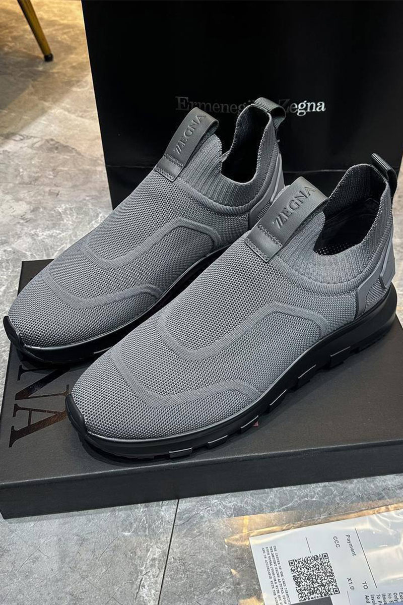 Zegna Мужские текстильные кроссовки 