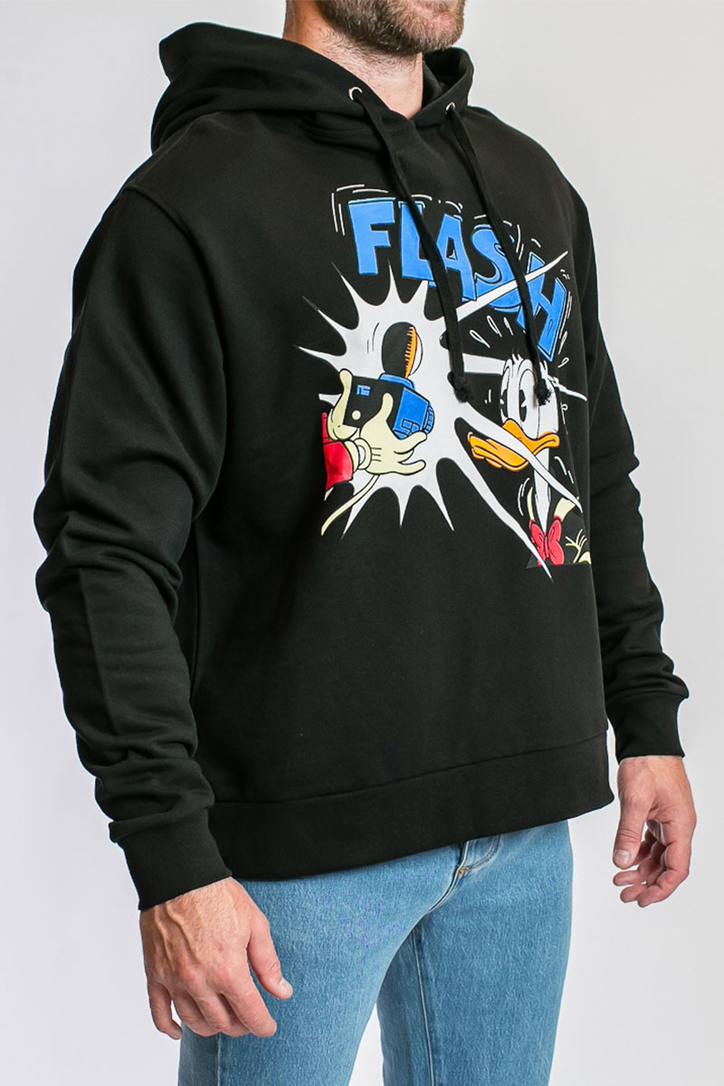 Gucci Оверсайз худи Disney Donald Duck Flash - Black