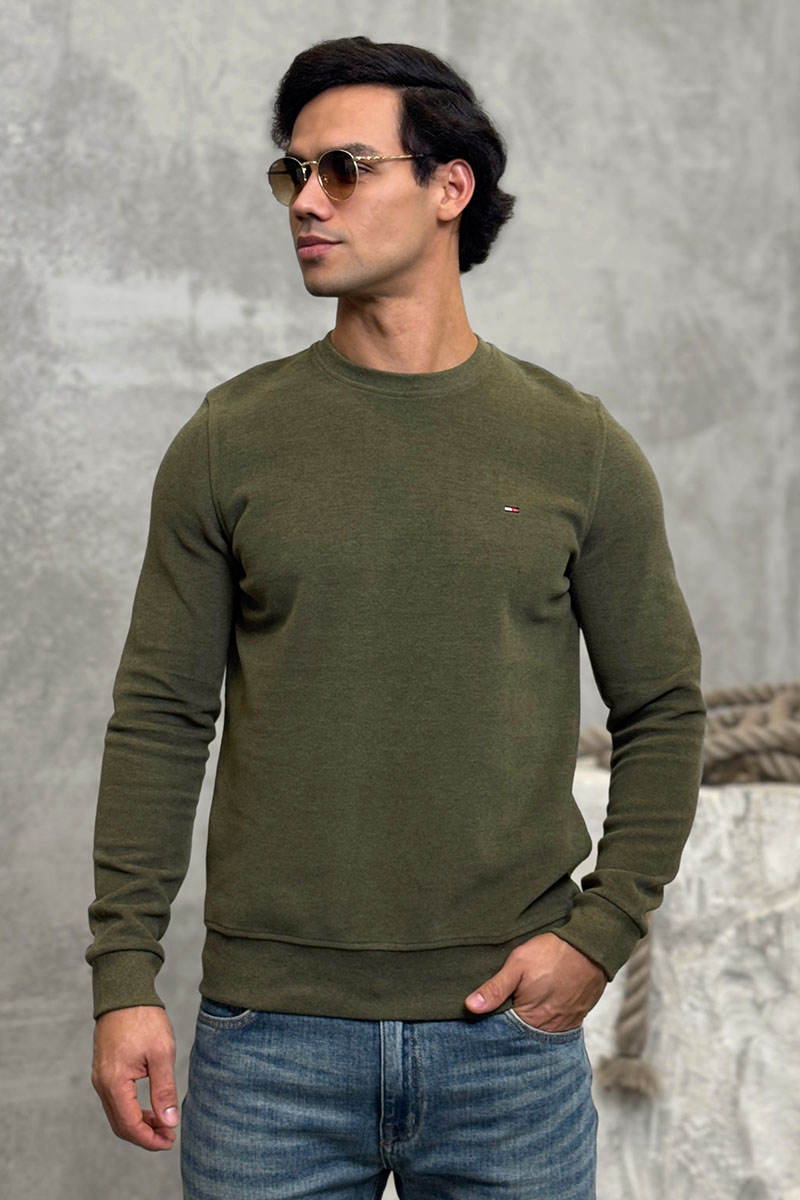 Tommy Hilfiger Мужской свитшот зелёного цвета