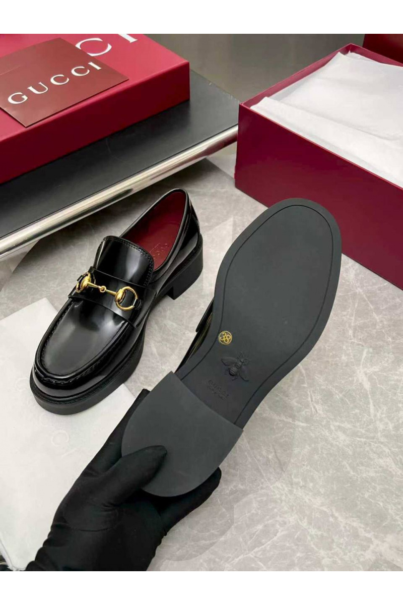 Gucci Женские кожаные лоферы Horsebit premium