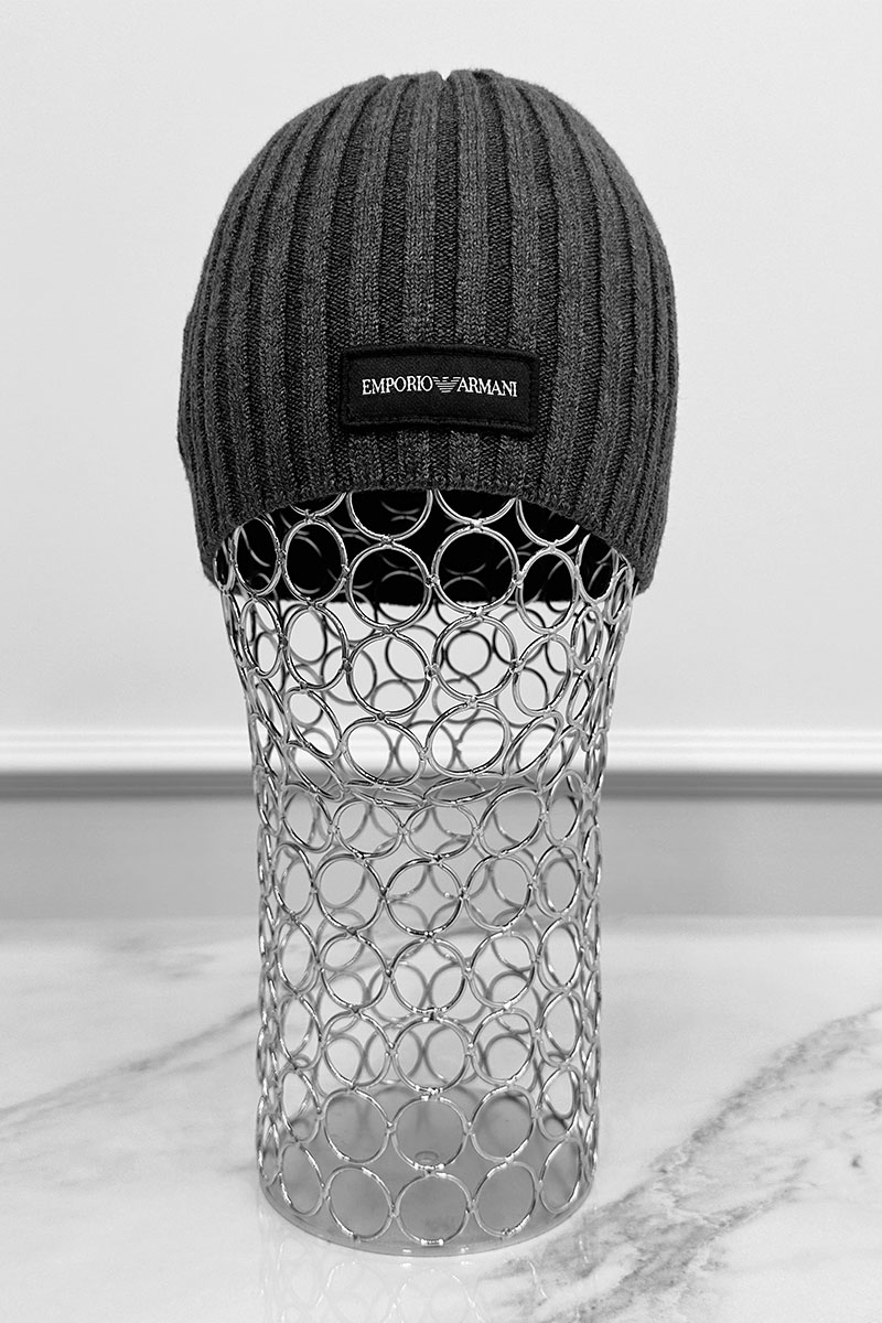 Emporio Armani EA7 Мужская тёмно-серая шапка