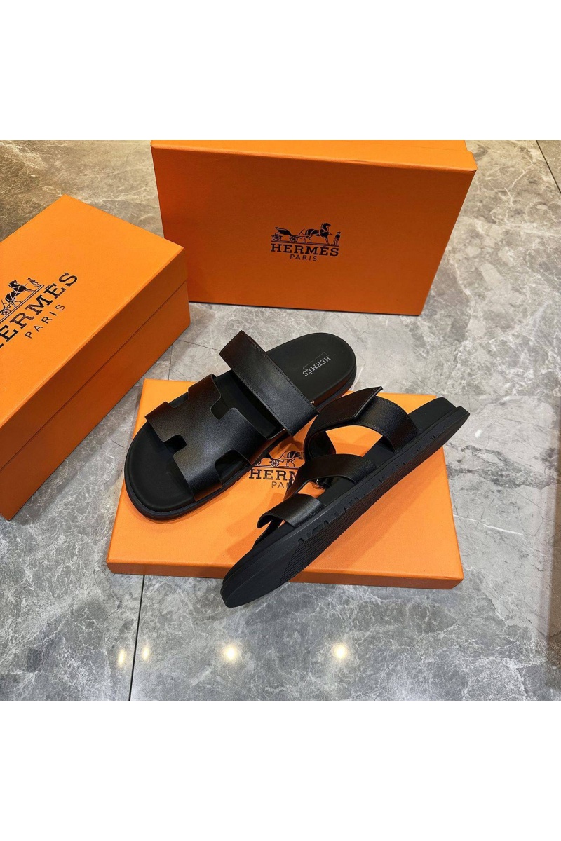 Hermes Кожаные шлёпанцы Chypre