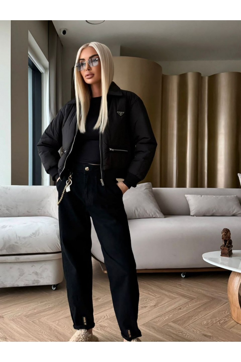 Prada Женская куртка  premium - Black