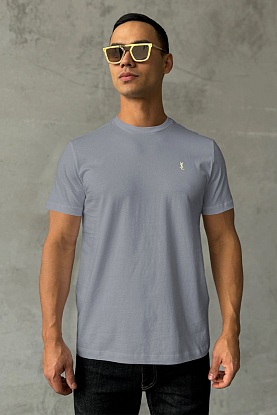 Мужская футболка logo-embroidered - Grey