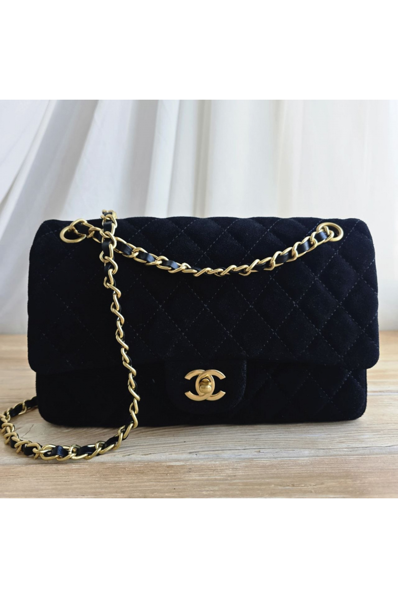 Chаnеl Замшевая сумка Classic Double Flap 25x14 см