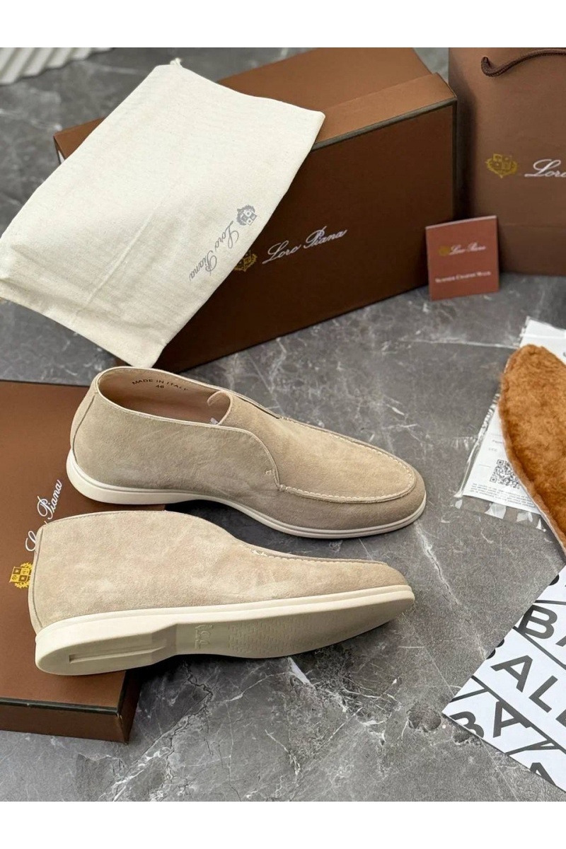 Loro Piana Мужские лоферы с меховой стелькой 