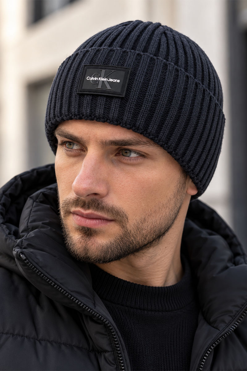 Calvin Klein Шапка logo-badge - Navy