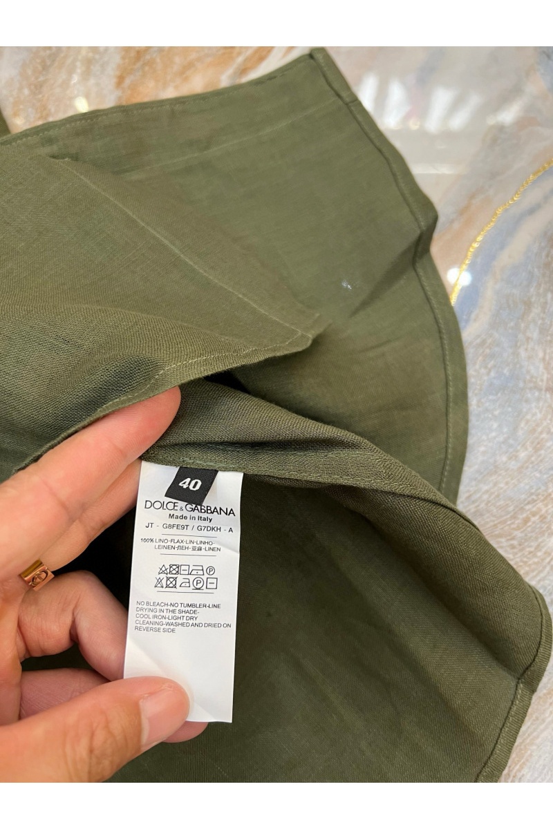 Dоlсе & Gаbbаnа Льняная рубашка Premium - Khaki