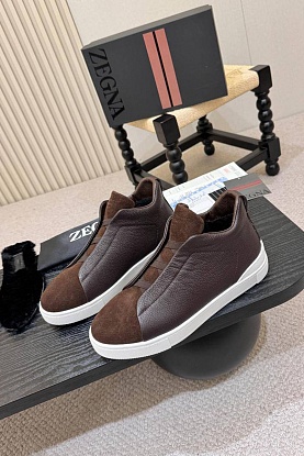 Кроссовки с мехом Triple Stitch high-top