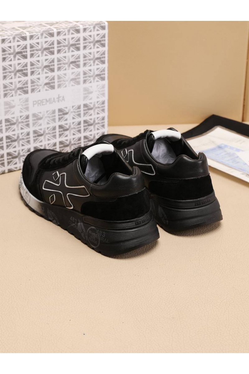 Premiata Комбинированные кроссовки Mick - Black