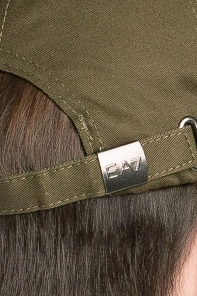 Emporio Armani EA7 Бейсболка зелёного цвета logo-plaque