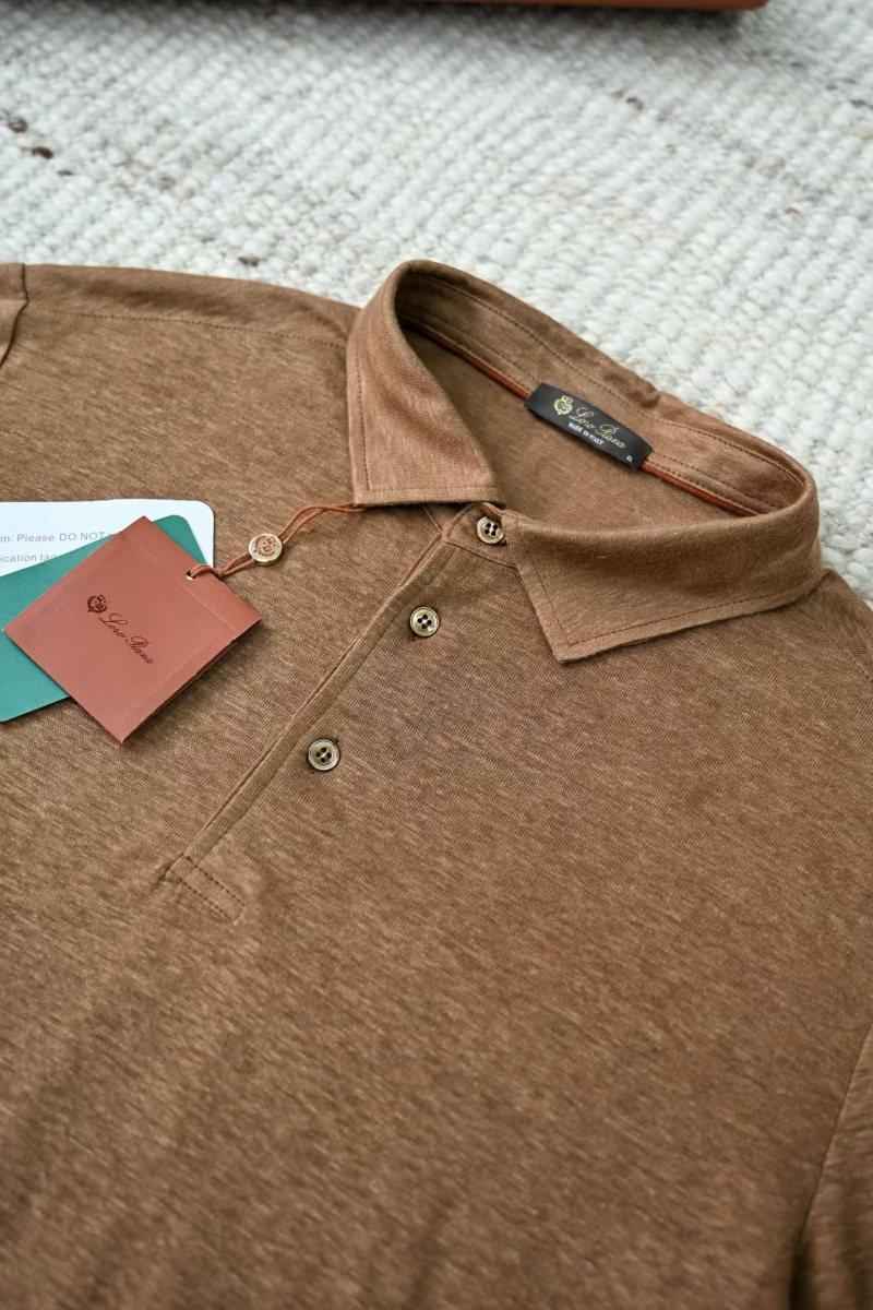 Loro Piana Мужское коричневое поло premium