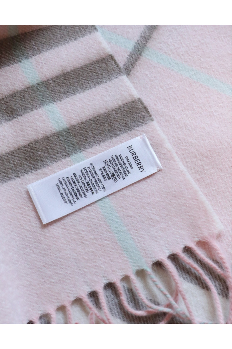 Burberry Шарф two-tone Check premium 168x30 см - Pink