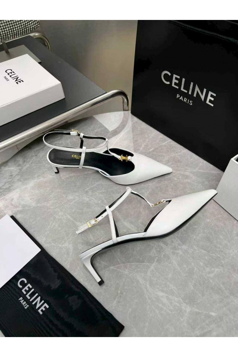 Celine Женские кожаные туфли premium