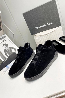 Кроссовки с мехом Triple Stitch high-top - Black