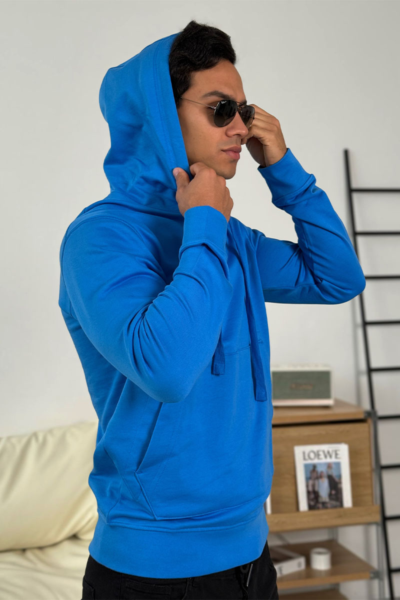 Stone Island Мужское худи синего цвета Compass-patch