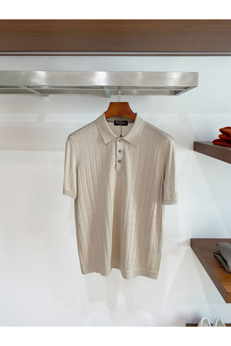 Loro Piana Мужское серое поло premium