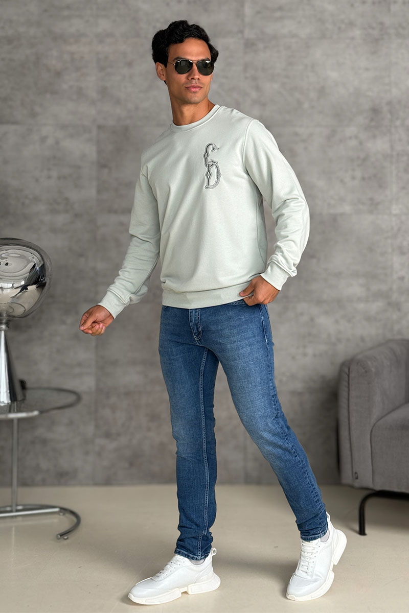 Dior Мужской серый свитшот CD Interlaced 